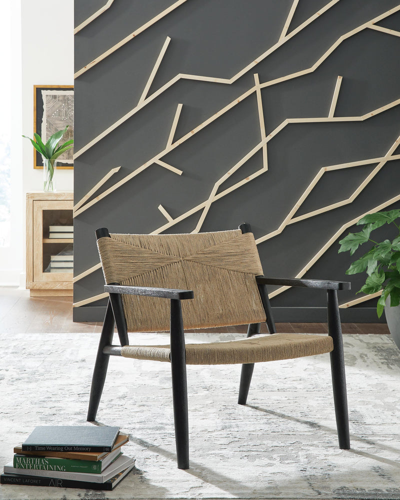 Ashley Furniture Halfmore accent chair with plush upholstery and modern design, shown in a cozy living room setting.