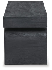 Ashley Furniture Holgrove Accent Bench with wooden legs and upholstered seat, perfect for entryways or living rooms.