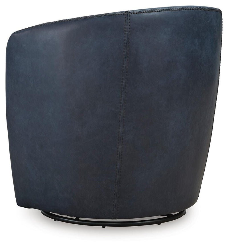 Ashley Furniture Kierreys Swivel Accent Chair with upholstered seat and back, featuring a stylish contemporary design.