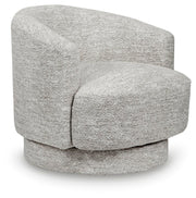 Ashley Furniture Wardsor Swivel Accent Chair with plush fabric and modern design, shown from an angled side view.