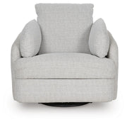 Ashley Furniture Alainmont Next-Gen Nuvella swivel power recliner accent chair with plush upholstery and modern design.