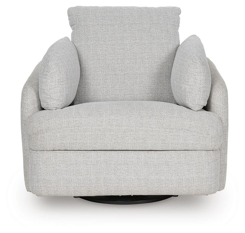Ashley Furniture Alainmont Next-Gen Nuvella swivel power recliner accent chair with plush upholstery and modern design.