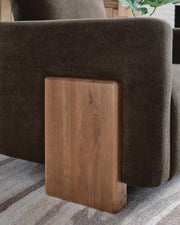 Ashley Furniture Dairlett Accent Chair with plush fabric and stylish design, shown in a close-up detail shot.