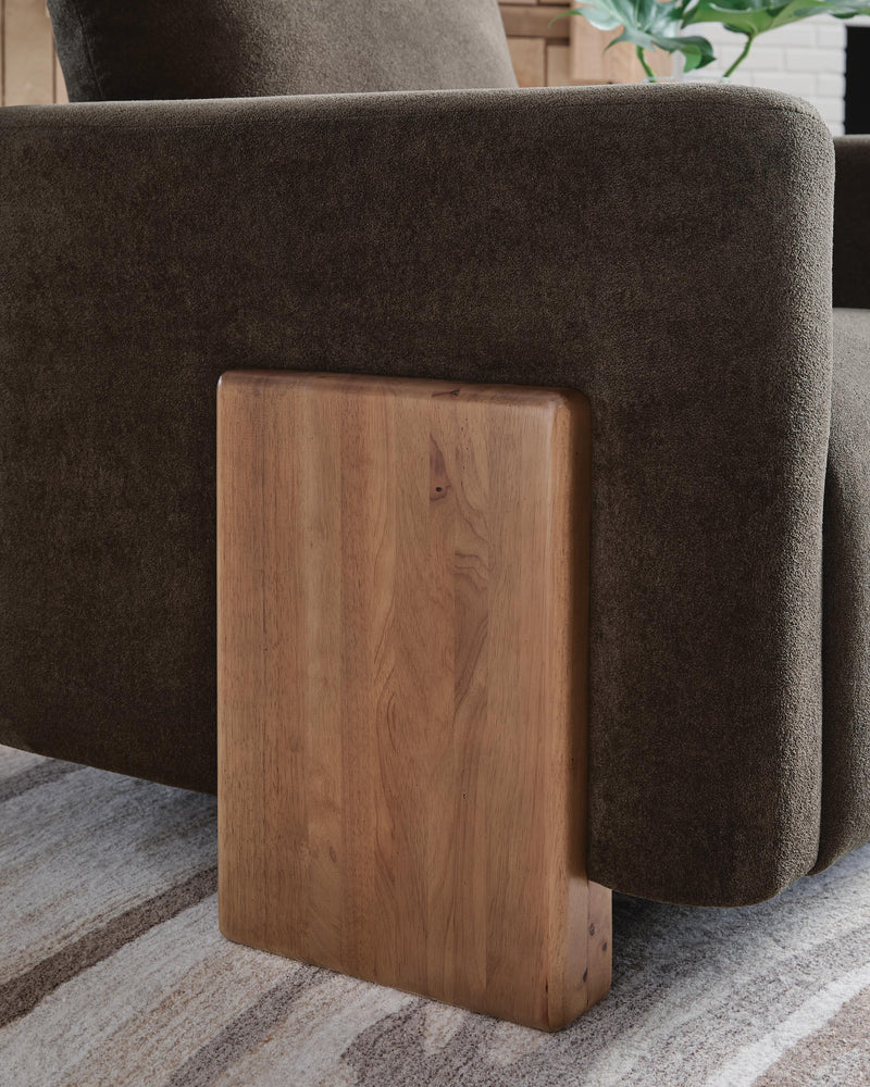 Ashley Furniture Dairlett Accent Chair with plush fabric and stylish design, shown in a close-up detail shot.