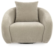 Ashley Furniture Yahya swivel accent chair with plush upholstery and modern design, shown from a front head-on view.