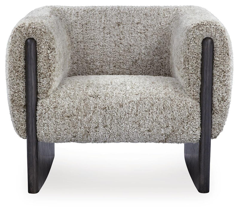 Ashley Furniture Olethea accent chair with plush fabric and stylish design, shown from a head-on view.