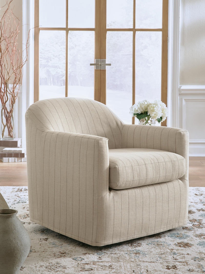 Ashley Furniture Valwick swivel accent chair with plush upholstery and modern design, shown in a stylish living room setting.