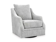 Ashley Furniture Gubbins swivel accent chair with plush fabric and modern design, shown from an angled view.