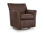 Ashley Furniture Braydunn swivel glider accent chair with plush upholstery and a modern design, shown from a side angle.