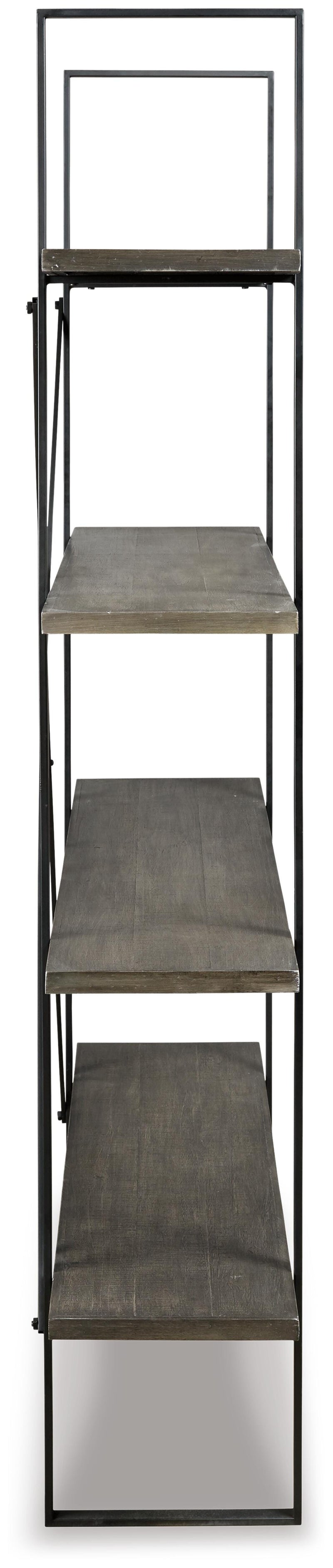 Ashley Furniture Gilesgrove Bookcase with multiple shelves and a classic wood finish, ideal for home or office storage.