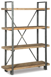 Ashley Furniture Forestmin bookcase with multiple shelves and a warm wood finish for stylish storage and display.