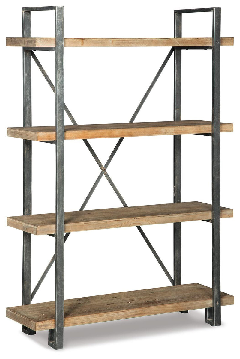 Ashley Furniture Forestmin bookcase with multiple shelves and a warm wood finish for stylish storage and display.