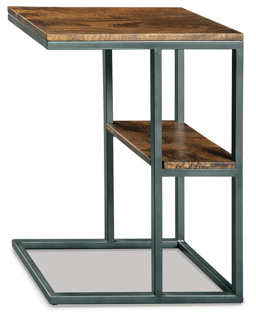 Ashley Furniture Forestmin Accent Table with wooden top and tapered legs, ideal for living room or bedroom decor.
