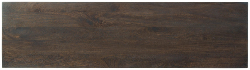 Ashley Furniture Elinmore Accent Cabinet with a sleek wood finish and modern design, shown with open doors revealing interior storage.