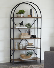 Ashley Furniture Galtbury Bookcase with open shelving and wood finish for stylish storage and display.