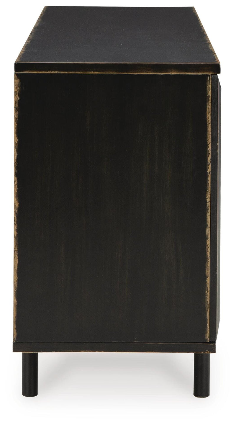 Ashley Furniture Fair Ridge Accent Cabinet with wood finish, featuring storage drawers and a stylish design for living rooms.