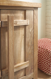Ashley Furniture Dresor Accent Cabinet with wood finish and modern design, featuring storage drawers and decorative accents.