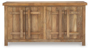 Ashley Furniture Dresor Accent Cabinet with wood finish and sleek design, featuring storage drawers and decorative top surface.