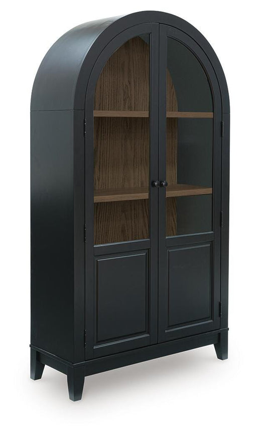 Ashley Furniture Dagandale accent cabinet with closed doors, showcasing a stylish wooden storage unit with a modern design.