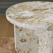 Ashley Furniture Treygan Accent Table, end table with wooden finish and sleek design, detailed close-up shot.