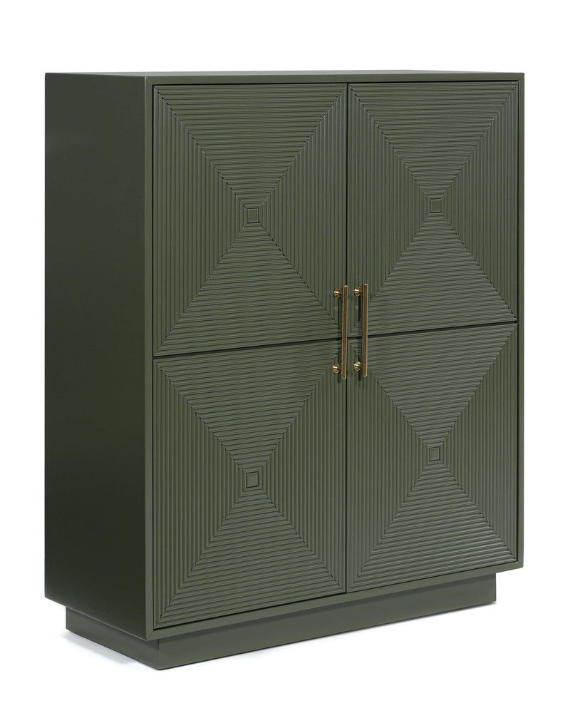 Ashley Furniture Geirwood accent cabinet with wood finish and decorative hardware, showcasing a stylish storage solution.