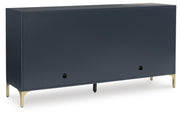 Ashley Furniture Loirwick Accent Cabinet with wood finish and stylish design, featuring doors and storage space.