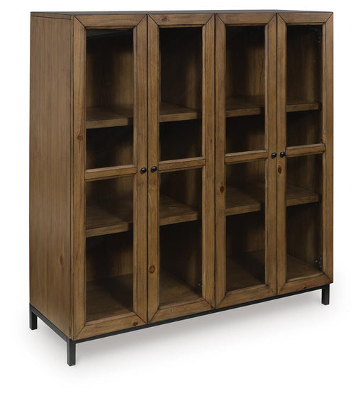 Ashley Furniture Wrenridge Accent Cabinet with closed doors, wood finish, and sleek design, ideal for stylish home storage.