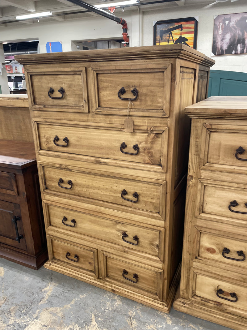 Mansion Collection w/ Texas Stars (MD Finish) - 7 Drawer Chest