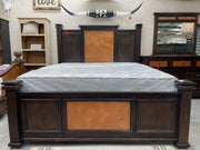Copper Canyon Mansion King Size Bed Frame by Monterrey Furniture, solid pine with classic design and sturdy construction.