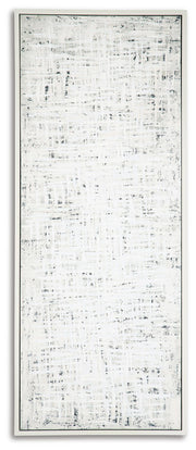 Ashley Furniture Daxonport Wall Art featuring a modern abstract design with vibrant colors and textured details.