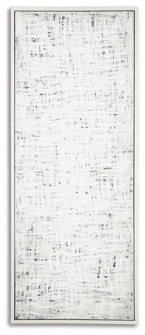 Ashley Furniture Daxonport Wall Art featuring a modern, abstract design with vibrant colors, perfect for contemporary home decor.