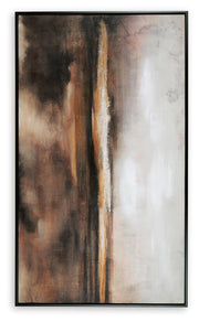 Ashley Furniture Drewland Wall Art featuring a modern, abstract design in neutral tones, suitable for contemporary home decor.
