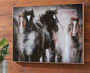 Ashley Furniture Chaseburn wall art featuring a modern abstract design on a neutral-toned canvas.