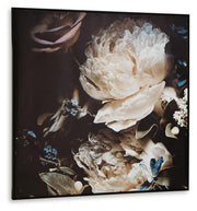 Ashley Furniture Hurshaw wall art featuring a modern, abstract design with warm tones displayed on a wall.