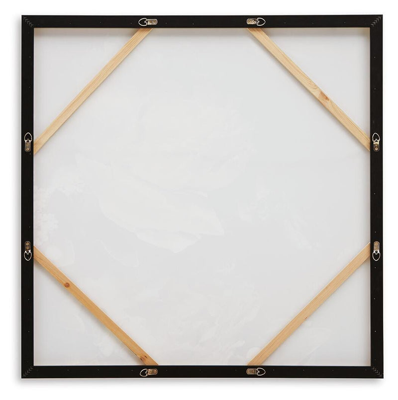 Ashley Furniture Hurshaw Wall Art featuring a modern, abstract design with neutral tones for stylish home decor.