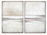 Pair of Brockdunn Wall Art pieces from Ashley Furniture featuring abstract designs in a modern style.