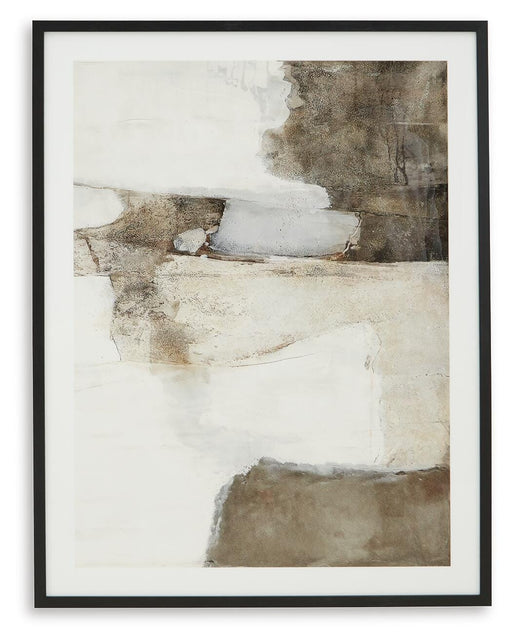 Ashley Furniture Aldricton Wall Art featuring abstract design in black and white, ready to enhance modern home decor.