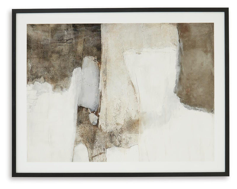 Ashley Furniture Aldricton Wall Art featuring a modern abstract design in a sleek frame, perfect for contemporary home decor.