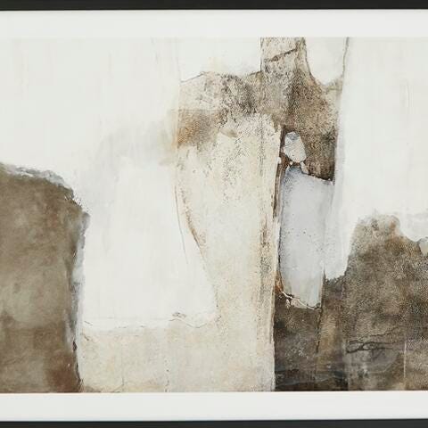 Ashley Furniture Aldricton wall art featuring a modern, abstract design in neutral tones for stylish home decor.