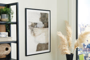 Modern Aldricton Wall Art by Ashley Furniture featuring abstract design in neutral tones, perfect for contemporary home decor.