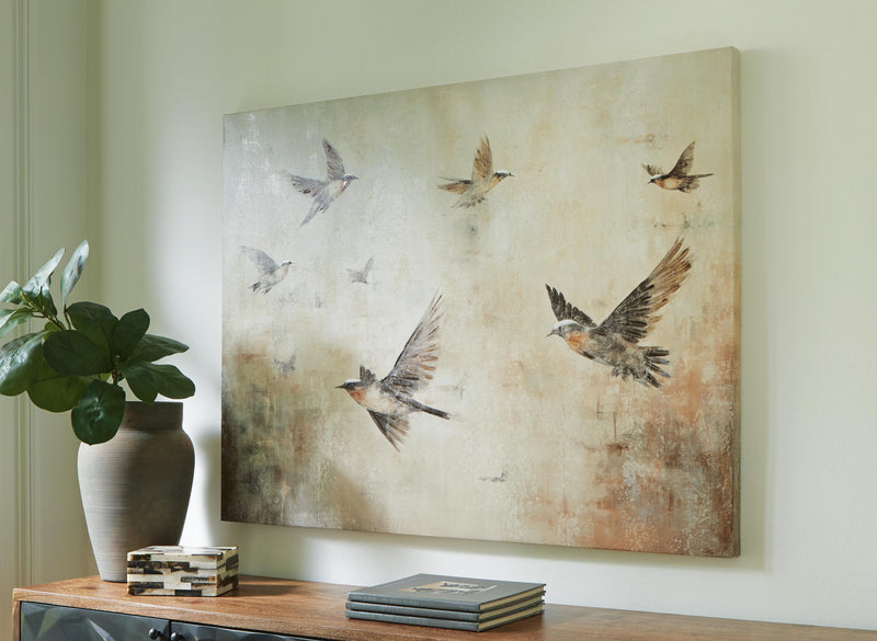 Collmund wall art by Ashley Furniture featuring abstract designs in earthy tones, perfect for modern home decor.