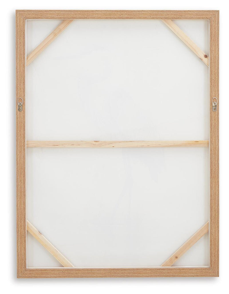 Pair of Ashley Furniture Aubinell Wall Art pieces featuring modern abstract designs on neutral backgrounds.