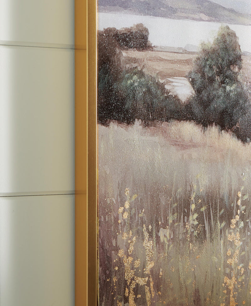 Close-up of Clarkford Wall Art by Ashley Furniture featuring intricate design and textured details on a decorative wall piece.