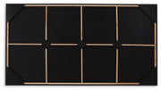 Ashley Furniture Delstone wall art featuring abstract floral design on a wooden panel.