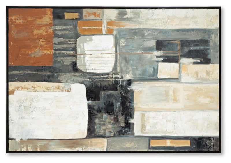 Ashley Furniture Howford wall art featuring a modern, abstract design displayed on a neutral wall for stylish home decor.