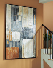 Ashley Furniture Howford Wall Art featuring abstract floral design on a neutral background for stylish home decor.