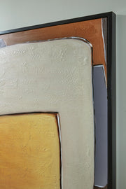 Detailed view of Ashley Furniture Actman Wall Art featuring modern abstract design for stylish home decor.