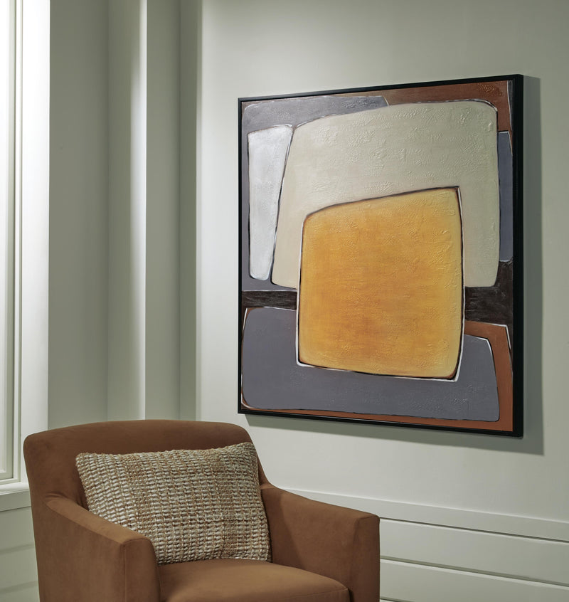 Colorful Actman wall art by Ashley Furniture featuring abstract design on a neutral background, ideal for modern home decor.