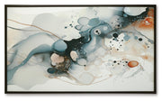 Ashley Furniture Foxenburg Wall Art featuring a modern, abstract design with vibrant colors on a sleek wall background.