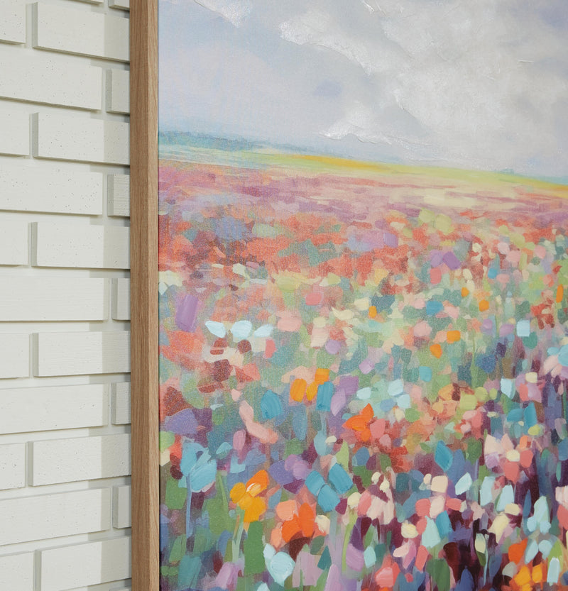 Detailed image of Ashley Furniture's Sethford Wall Art featuring a modern, abstract design suitable for home decor.